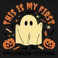 This Is My First Halloween Costume Cute Ghost Toddler Hoodie thumb 2