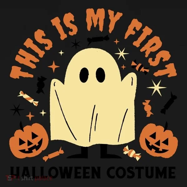 This Is My First Halloween Costume Cute Ghost Toddler Hoodie