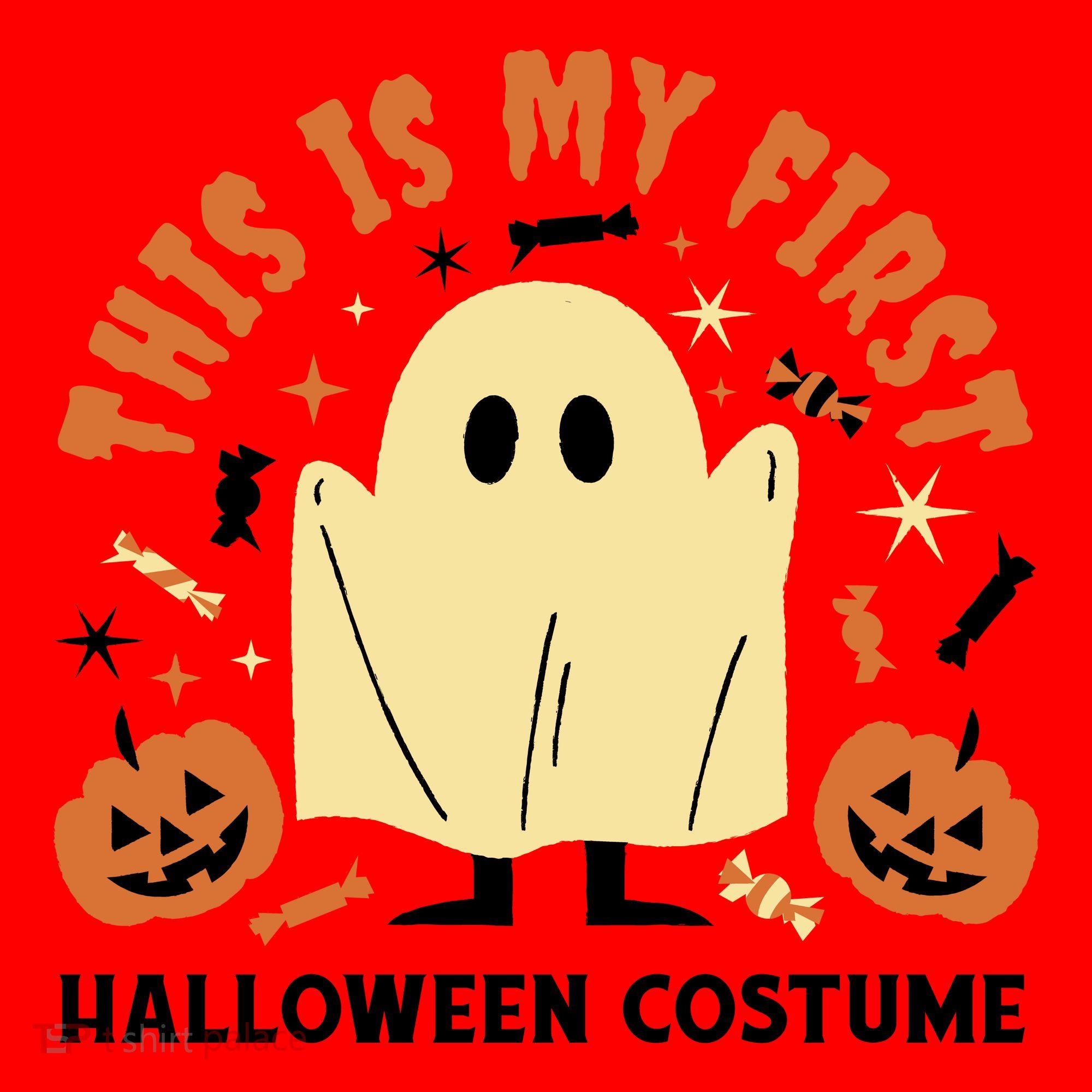 This Is My First Halloween Costume Cute Ghost Santa Hat