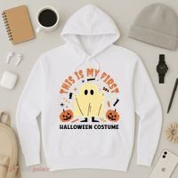This Is My First Halloween Costume Cute Ghost Hoodie thumb 3