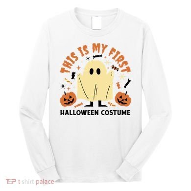 This Is My First Halloween Costume Cute Ghost Long Sleeve Shirt