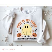 This Is My First Halloween Costume Cute Ghost Sweatshirt thumb 2
