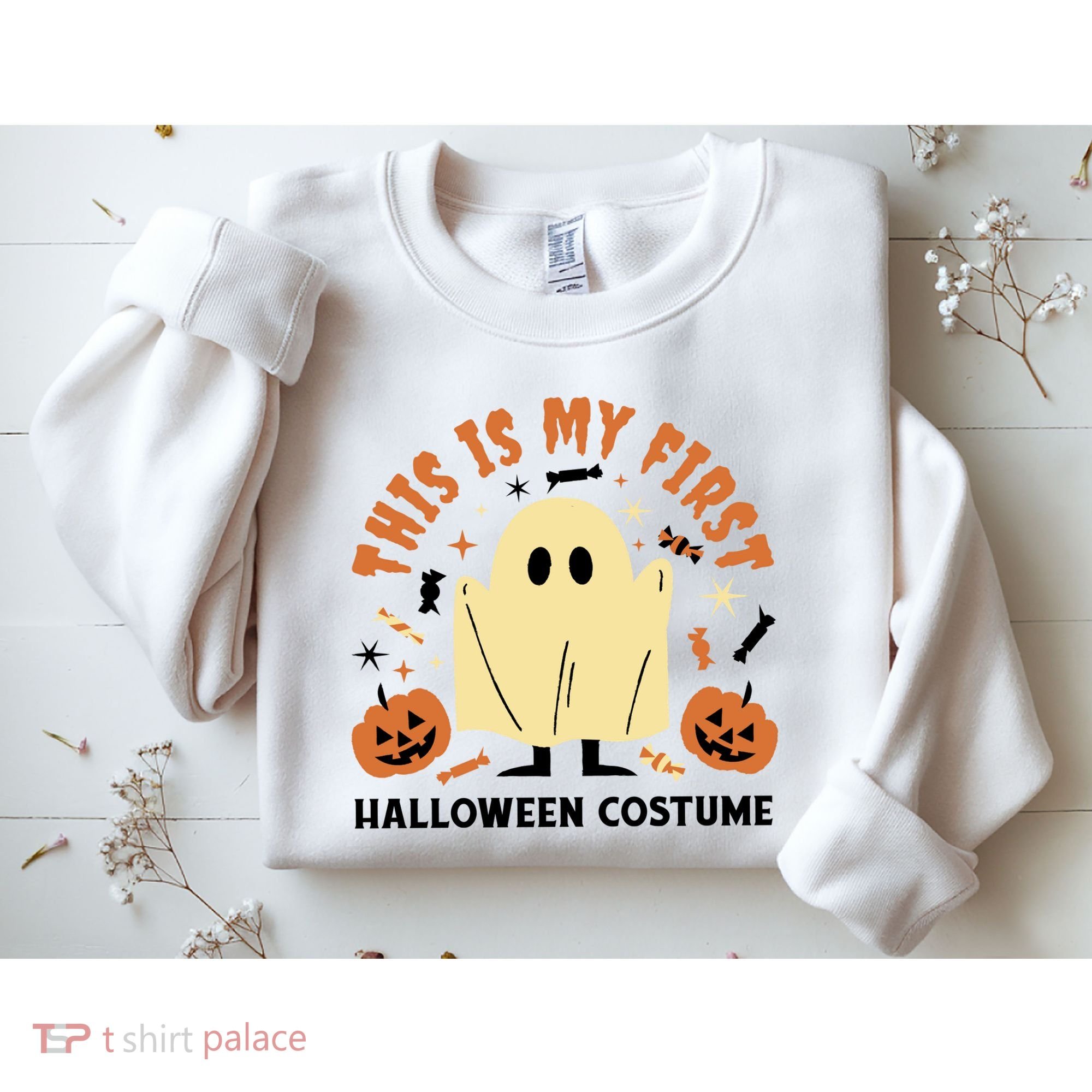 This Is My First Halloween Costume Cute Ghost Sweatshirt