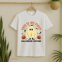 This Is My First Halloween Costume Cute Ghost T-Shirt thumb 2