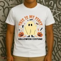 This Is My First Halloween Costume Cute Ghost T-Shirt thumb 3