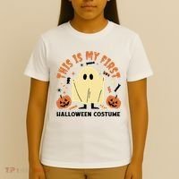This Is My First Halloween Costume Cute Ghost T-Shirt thumb 4