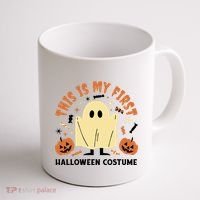 This Is My First Halloween Costume Cute Ghost Coffee Mug thumb 1