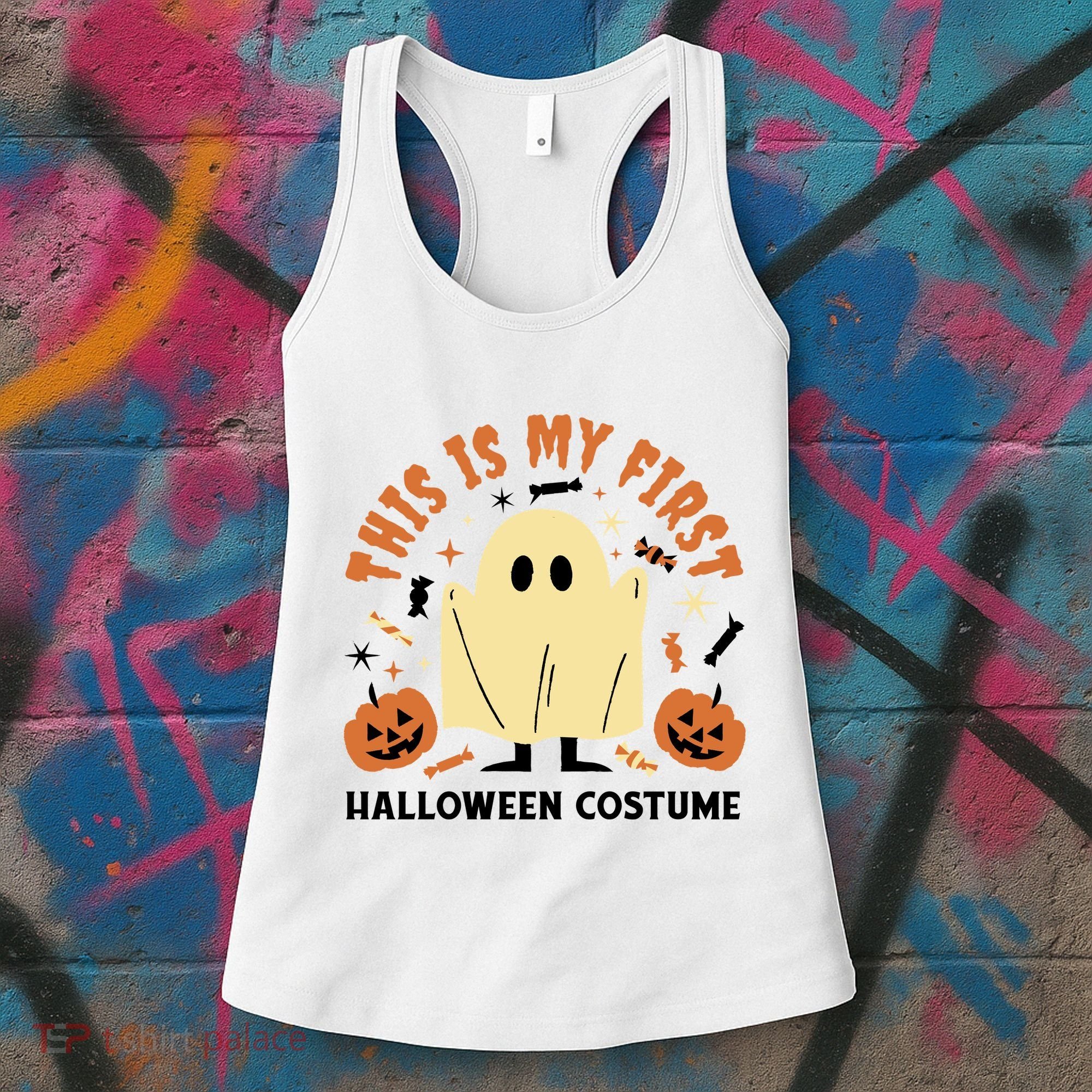 This Is My First Halloween Costume Cute Ghost Women's Tank Top