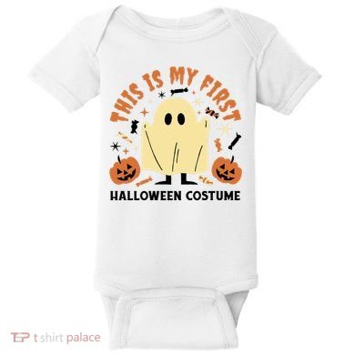 This Is My First Halloween Costume Cute Ghost Baby Bodysuit