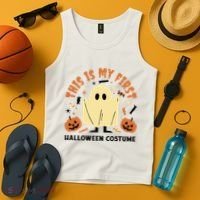 This Is My First Halloween Costume Cute Ghost Tank Top thumb 4
