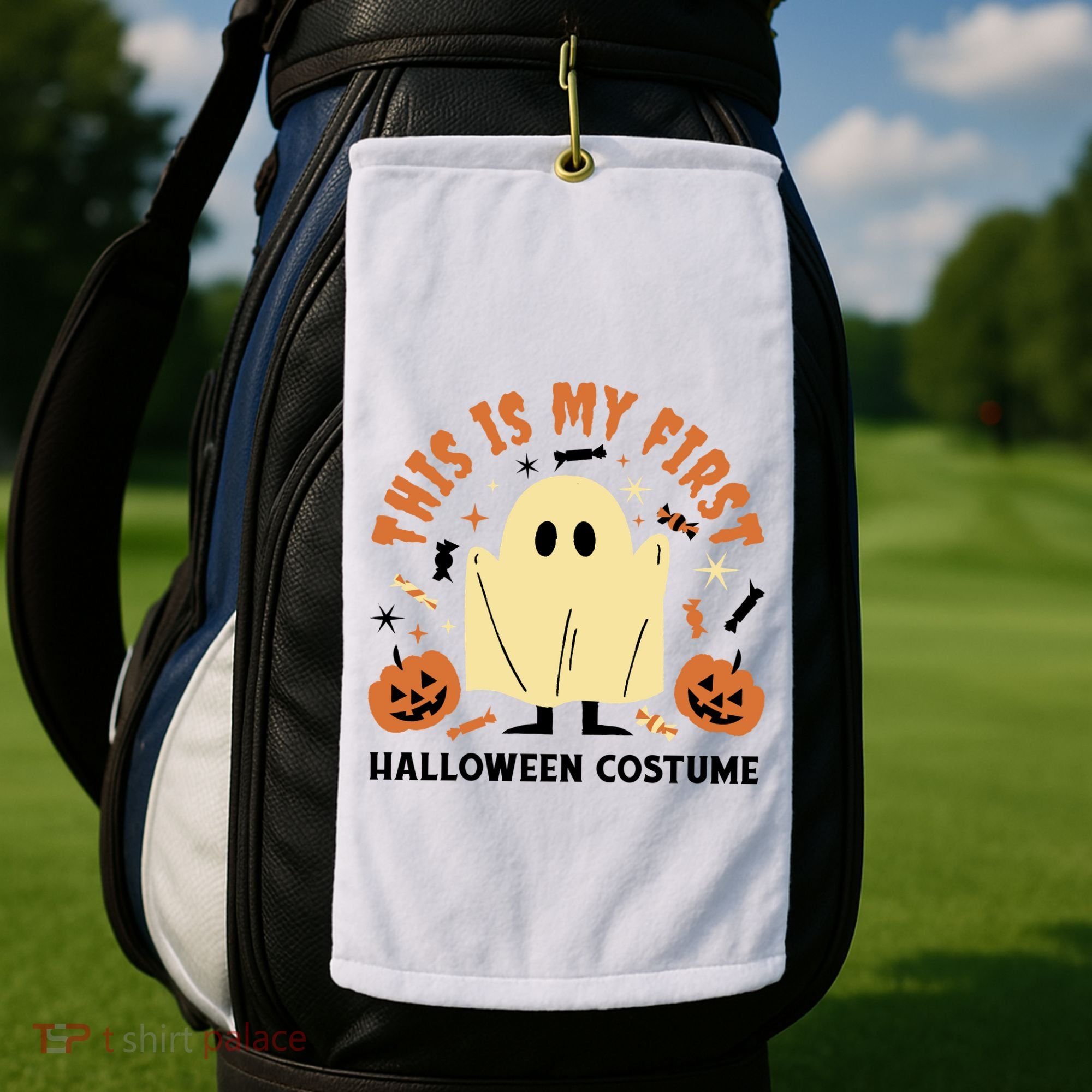 This Is My First Halloween Costume Cute Ghost Golf Towel