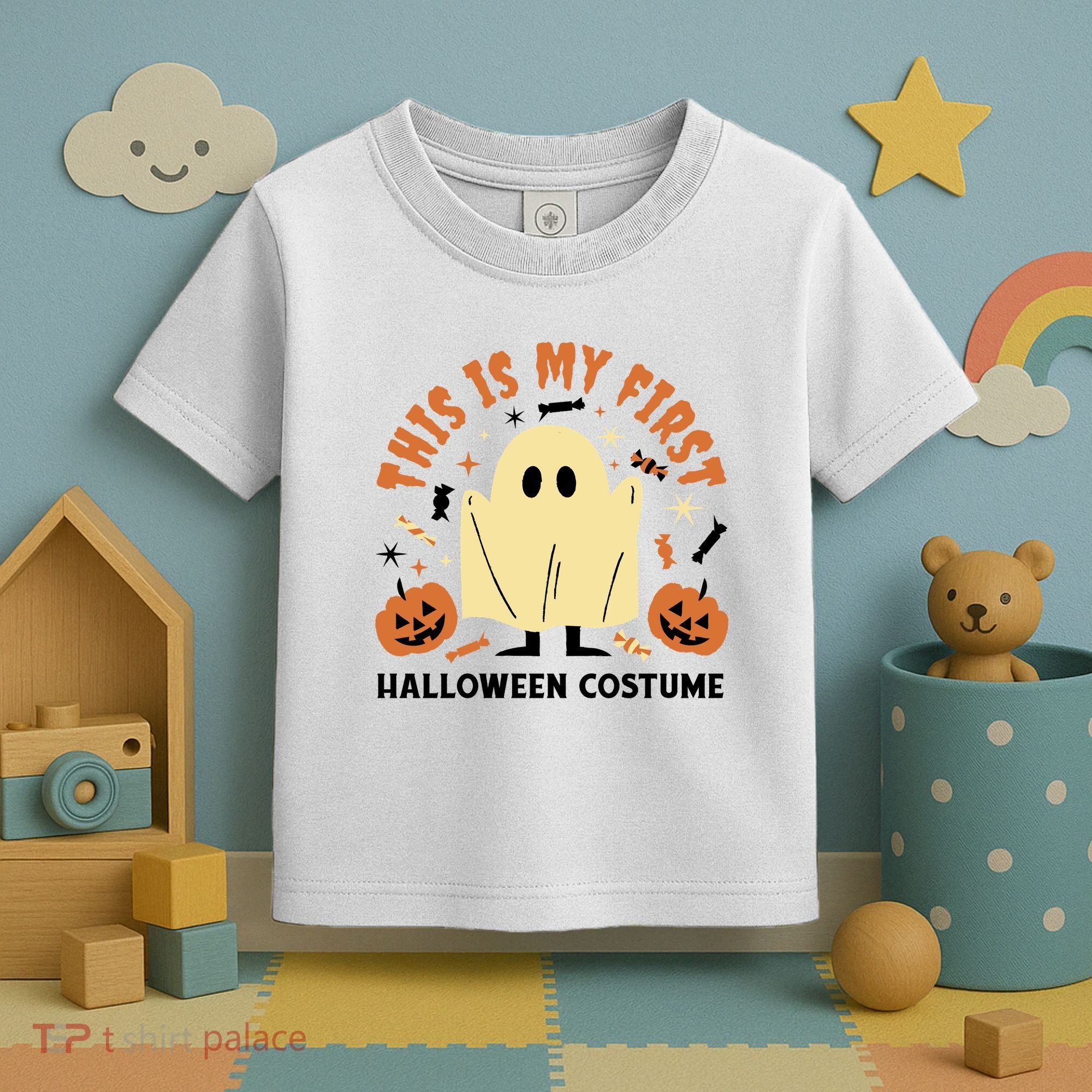 This Is My First Halloween Costume Cute Ghost Toddler T-Shirt