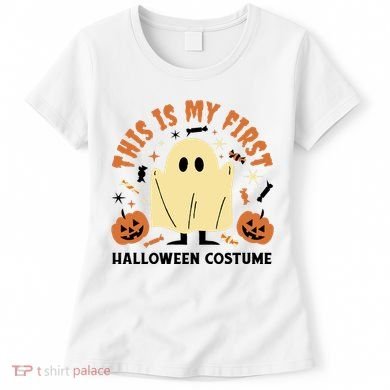 This Is My First Halloween Costume Cute Ghost Women's T-Shirt