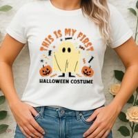 This Is My First Halloween Costume Cute Ghost Women's T-Shirt thumb 2