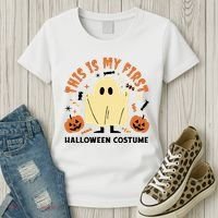 This Is My First Halloween Costume Cute Ghost Women's T-Shirt thumb 3