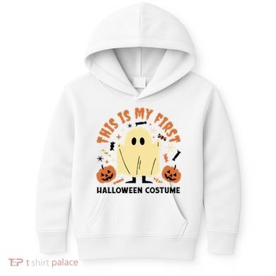 This Is My First Halloween Costume Cute Ghost Kids Hoodie
