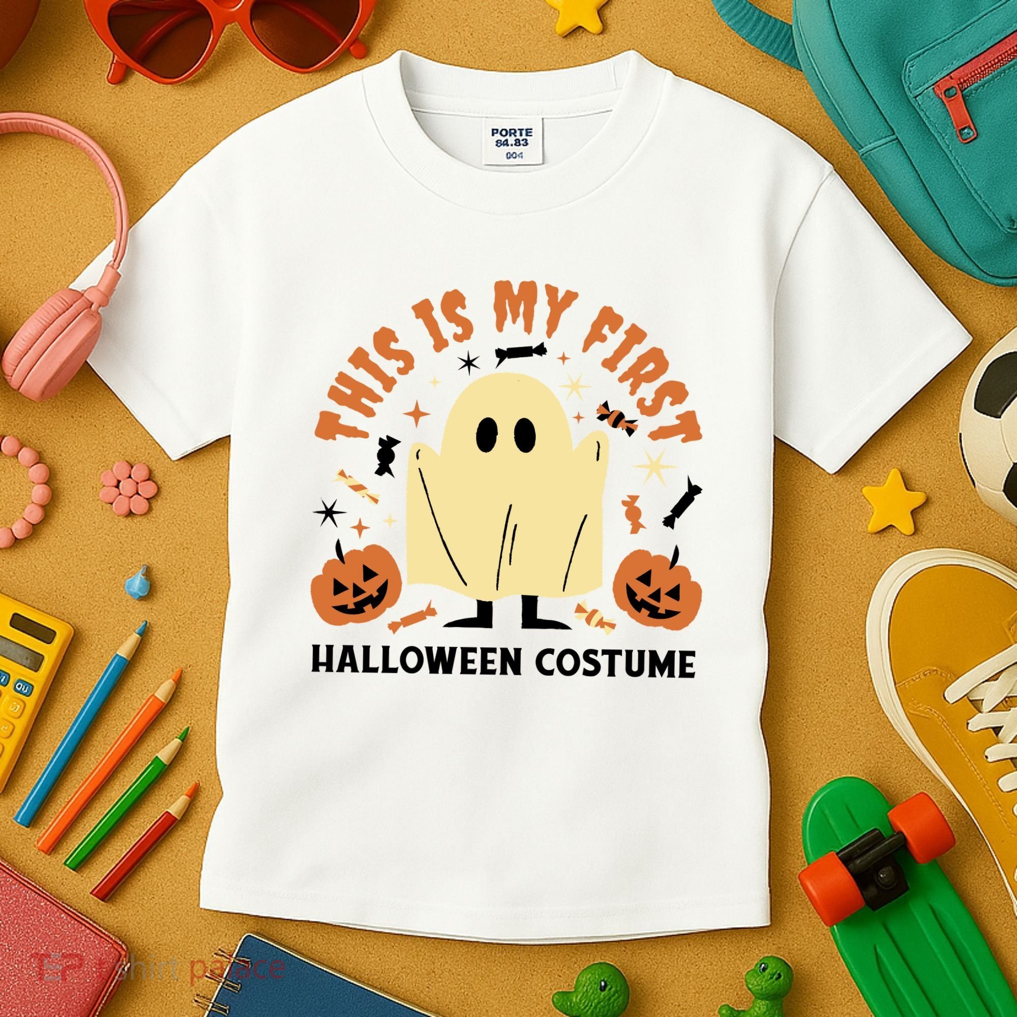 This Is My First Halloween Costume Cute Ghost Kids T-Shirt