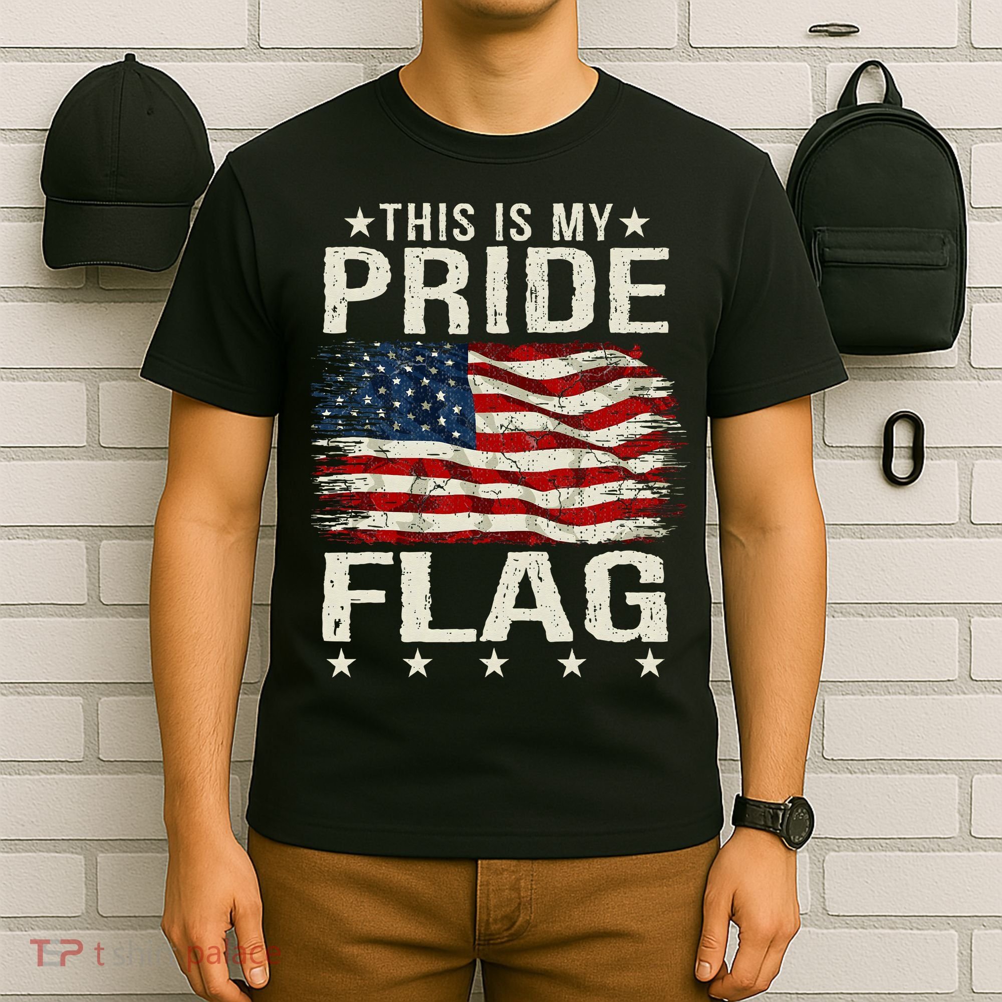 This Is My Pride Flag USA American 4th of July Patriotic T-Shirt