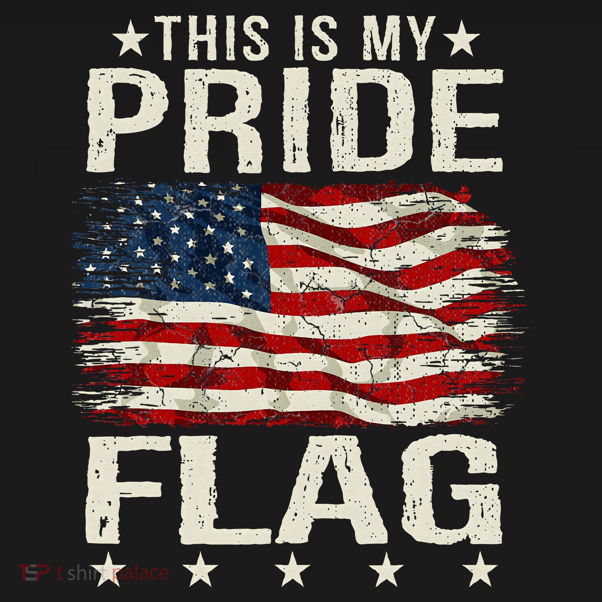 This Is My Pride Flag USA American 4th of July Patriotic T-Shirt