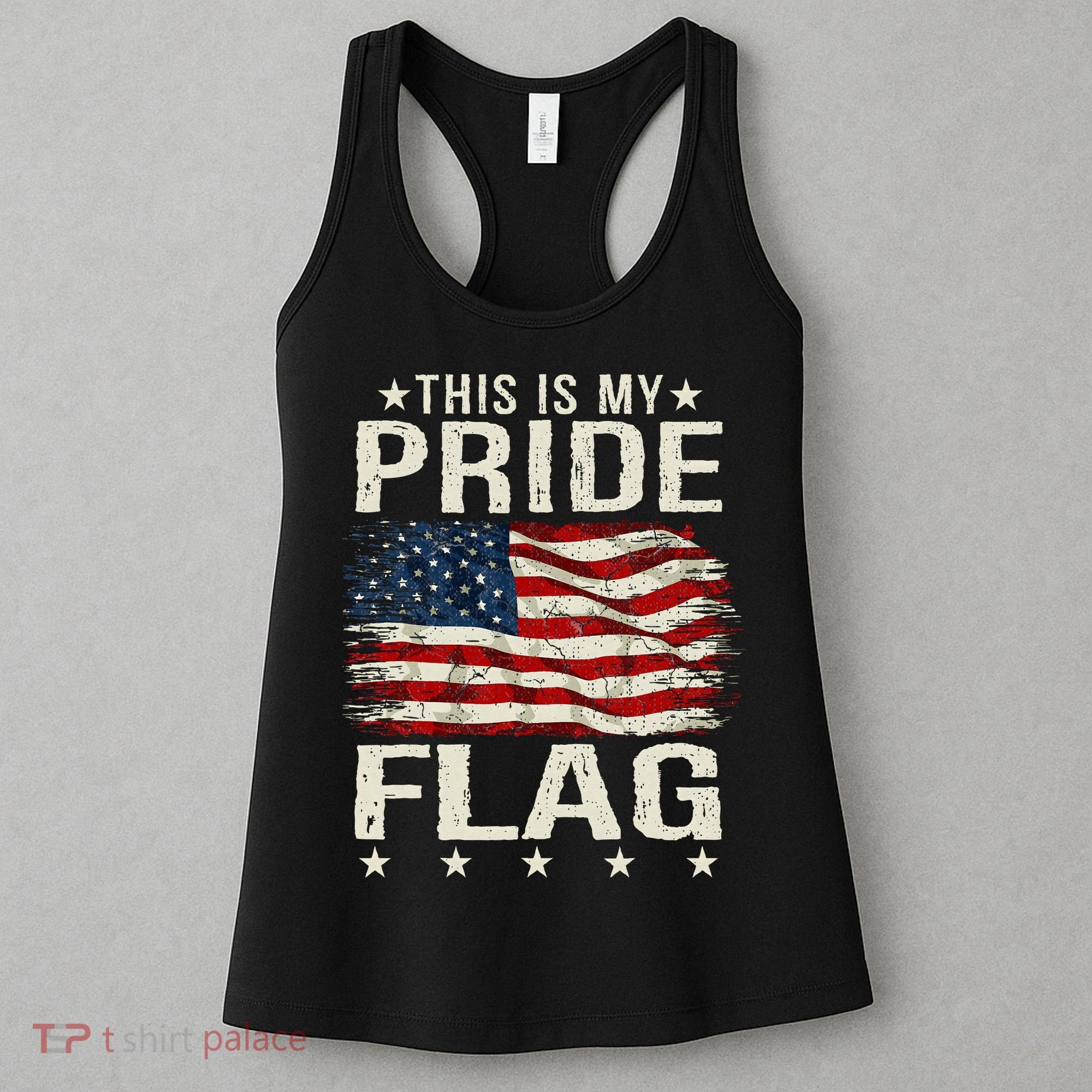 This Is My Pride Flag USA American 4th of July Patriotic Women's Tank Top