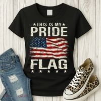 This Is My Pride Flag USA American 4th of July Patriotic Women's T-Shirt thumb 3