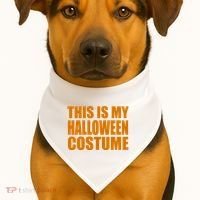 This Is My Halloween Costume Funny USA-Made Doggie Bandana thumb 1
