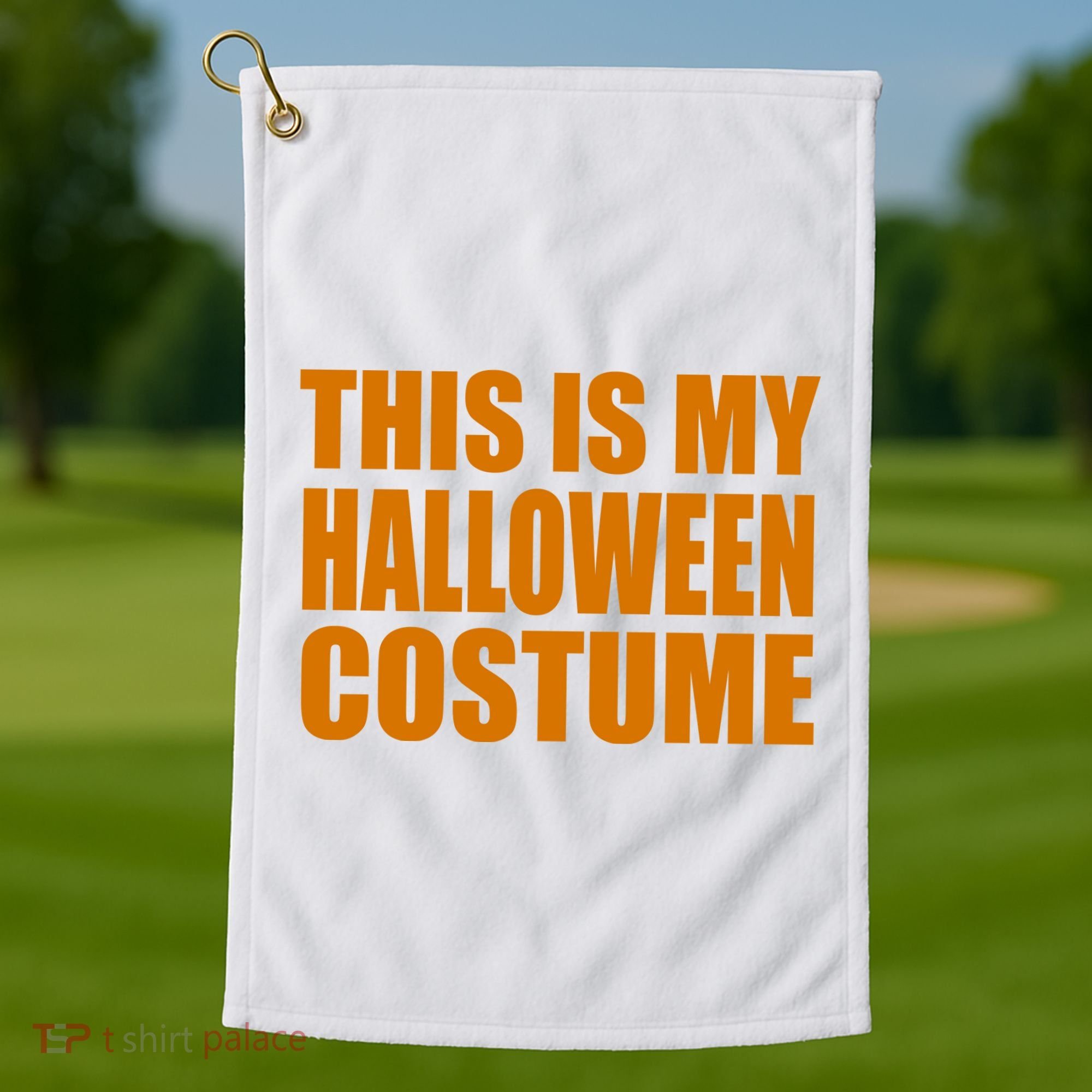 This Is My Halloween Costume Funny Golf Towel