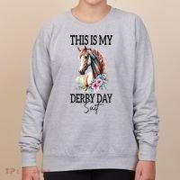 This Is My Derby Day Suit Horse Racing Women's Sweatshirt thumb 0