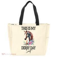 This Is My Derby Day Suit Horse Racing Tote Bag thumb 0