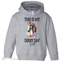This Is My Derby Day Suit Horse Racing Toddler Hoodie thumb 0