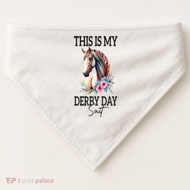 This Is My Derby Day Suit Horse Racing USA-Made Doggie Bandana