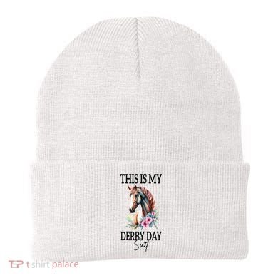 This Is My Derby Day Suit Horse Racing Beanie