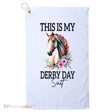 This Is My Derby Day Suit Horse Racing Golf Towel