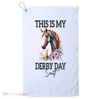 This Is My Derby Day Suit Horse Racing Golf Towel thumb 0