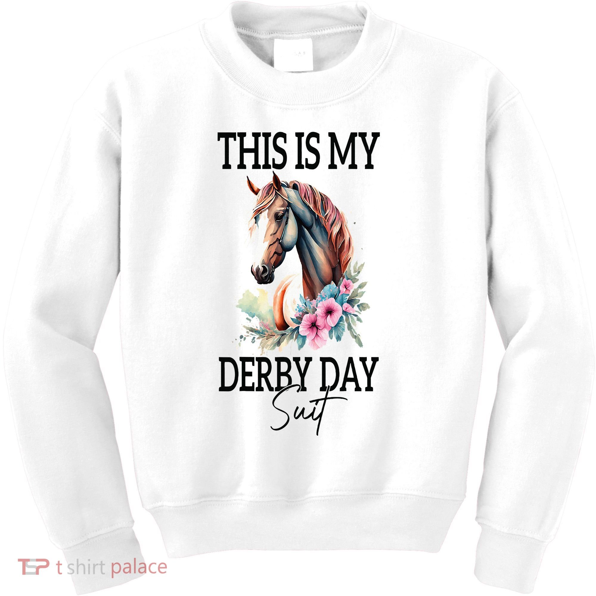 This Is My Derby Day Suit Horse Racing Kids Sweatshirt
