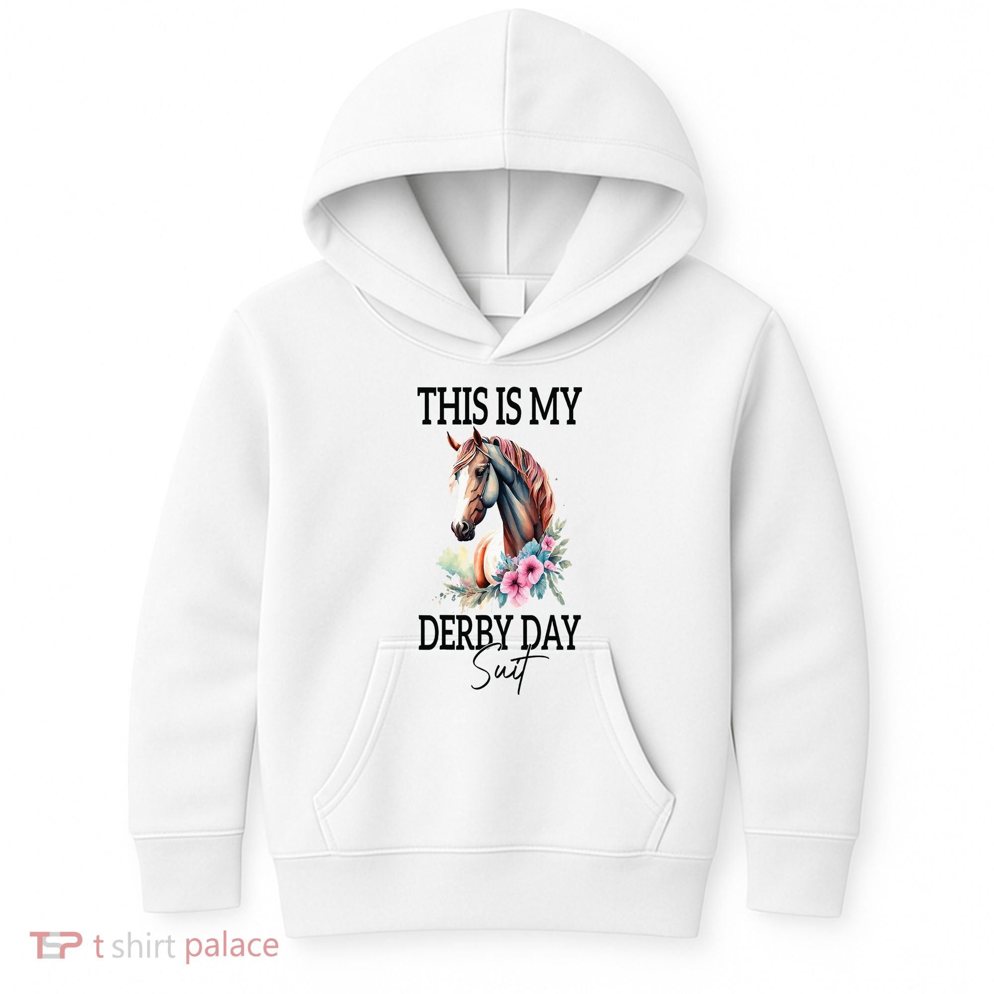 This Is My Derby Day Suit Horse Racing Kids Hoodie