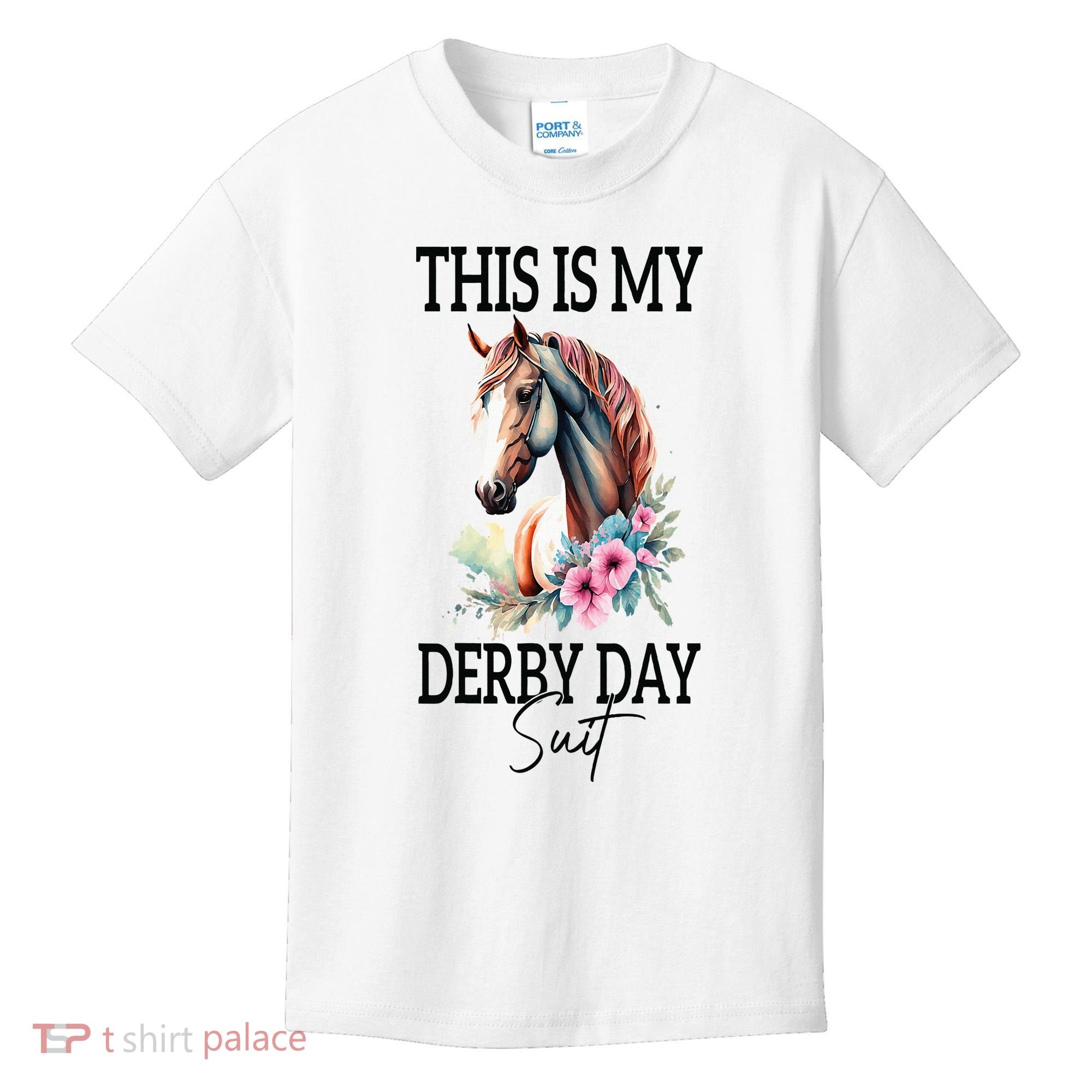 This Is My Derby Day Suit Horse Racing Kids T-Shirt