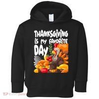 Thanksgiving Is My Favorite Day Turkey Toddler Hoodie thumb 0