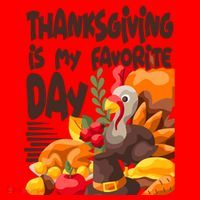 Thanksgiving Is My Favorite Day Turkey Santa Hat thumb 1