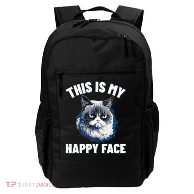 This Is My Happy Face Funny Cat With Grumpy Face Cat Lover Backpack