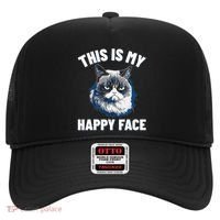 This Is My Happy Face Funny Cat With Grumpy Face Cat Lover Hat thumb 0