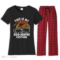 This Is My Zoo Keeper Costume Zoo Garden Animal Lover Keeper Women's Flannel Pajama Set thumb 0