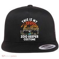 This Is My Zoo Keeper Costume Zoo Garden Animal Lover Keeper Flat Bill Trucker Hat thumb 0