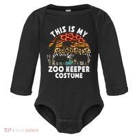 This Is My Zoo Keeper Costume Zoo Garden Animal Lover Keeper Baby Long Sleeve Bodysuit thumb 0