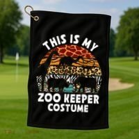 This Is My Zoo Keeper Costume Zoo Garden Animal Lover Keeper Golf Towel thumb 1