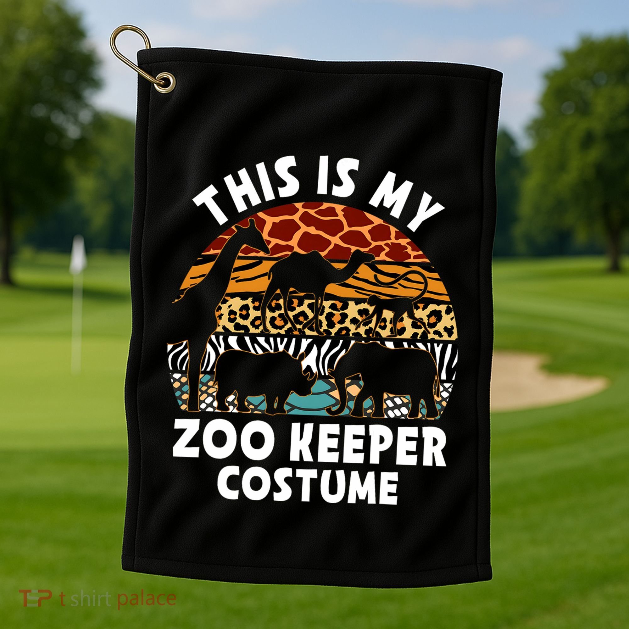 This Is My Zoo Keeper Costume Zoo Garden Animal Lover Keeper Golf Towel
