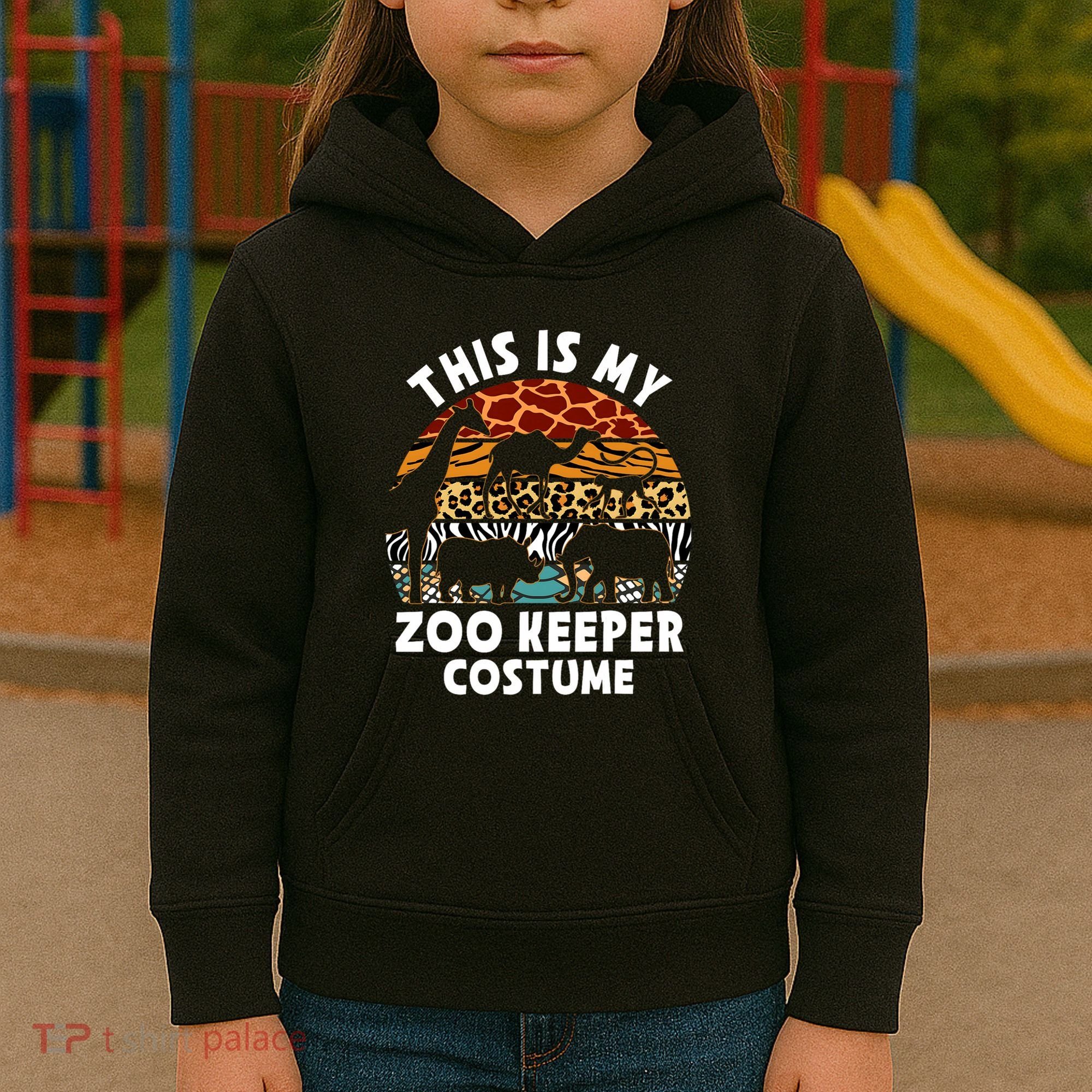 This Is My Zoo Keeper Costume Zoo Garden Animal Lover Keeper Kids Hoodie