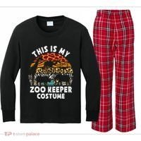 This Is My Zoo Keeper Costume Zoo Garden Animal Lover Keeper Kids Long Sleeve Plaid Pajama Set thumb 0
