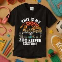 This Is My Zoo Keeper Costume Zoo Garden Animal Lover Keeper Kids T-Shirt thumb 3