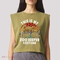 This Is My Zoo Keeper Costume Zoo Garden Animal Lover Keeper Garment-Dyed Women's Muscle Tee thumb 2